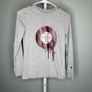 Boys Medium‎ Champion Graphic Long sleeve T-shirt Gray